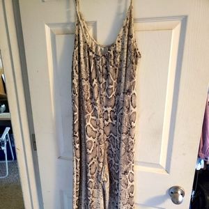 NWOT Cherish Snakeskin Flowy Jumpsuit